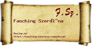 Fasching Szeréna névjegykártya